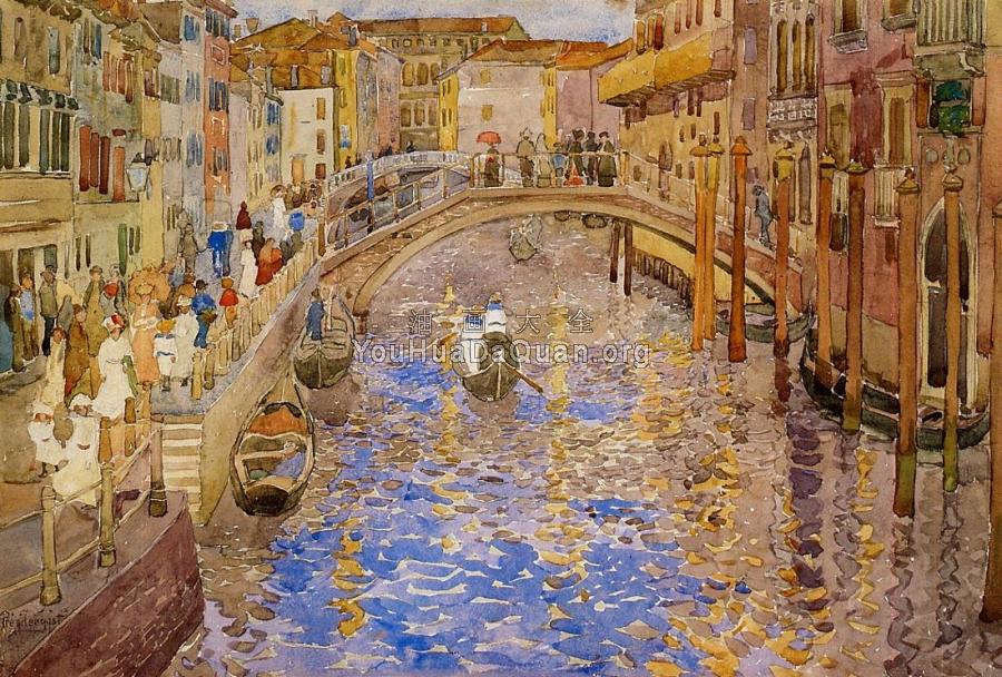Venetian Canal Scene - 莫里斯·巴西·加斯特